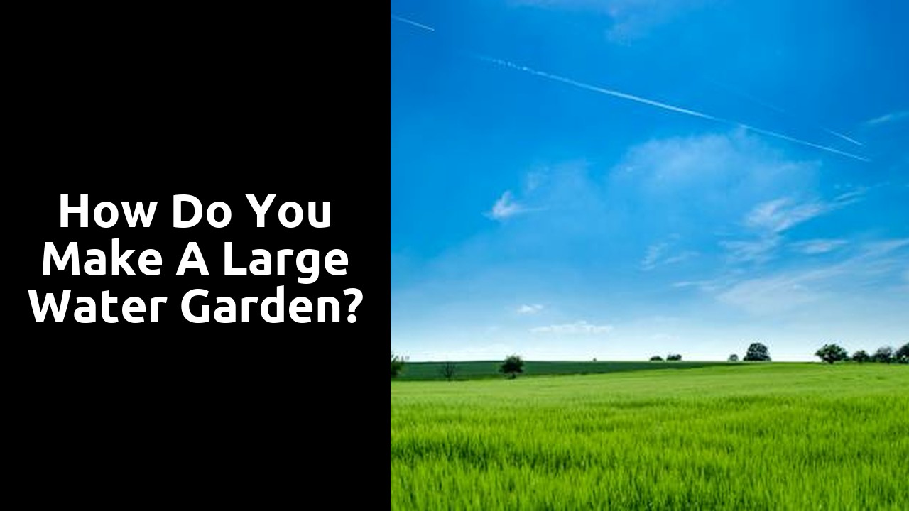 How do you make a large water garden?
