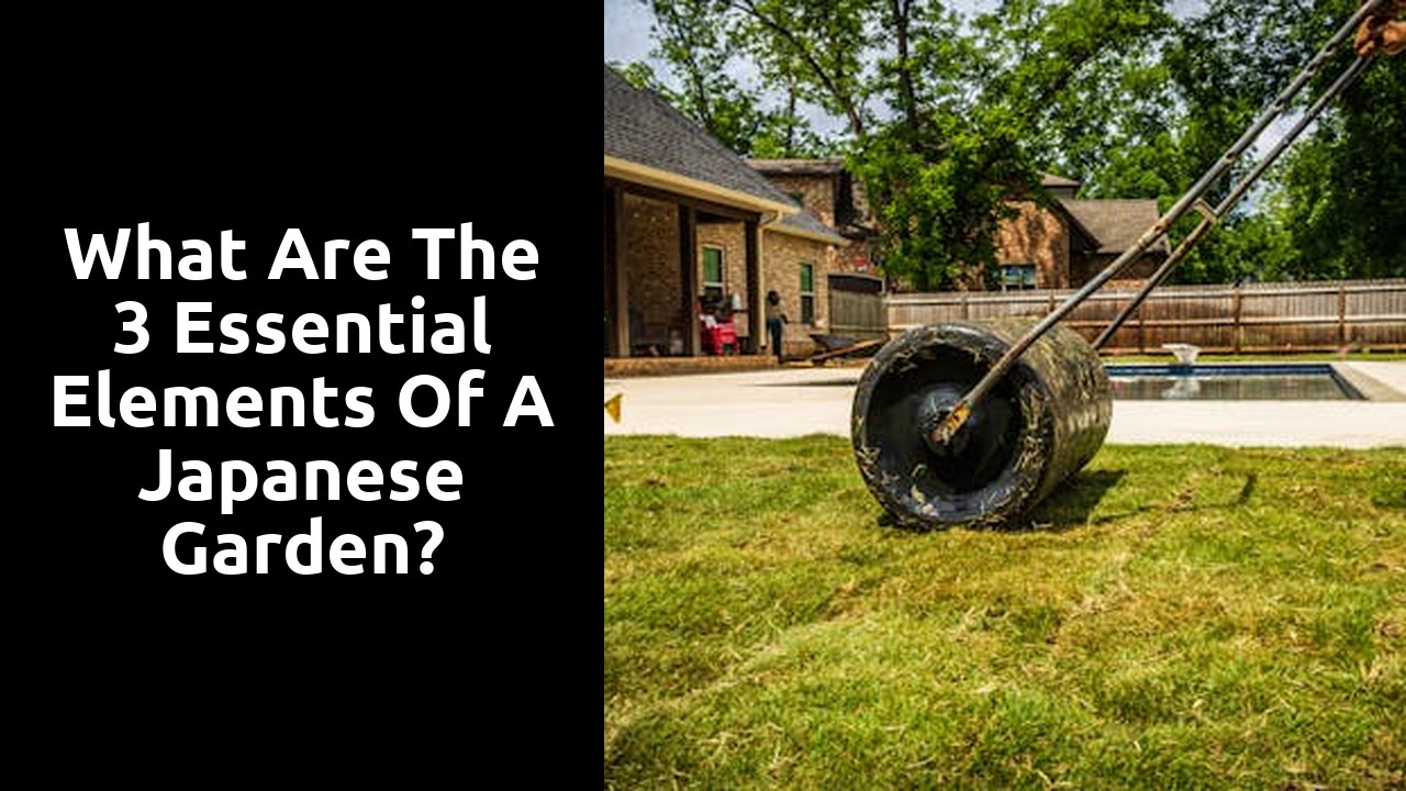 What are the 3 essential elements of a Japanese garden?