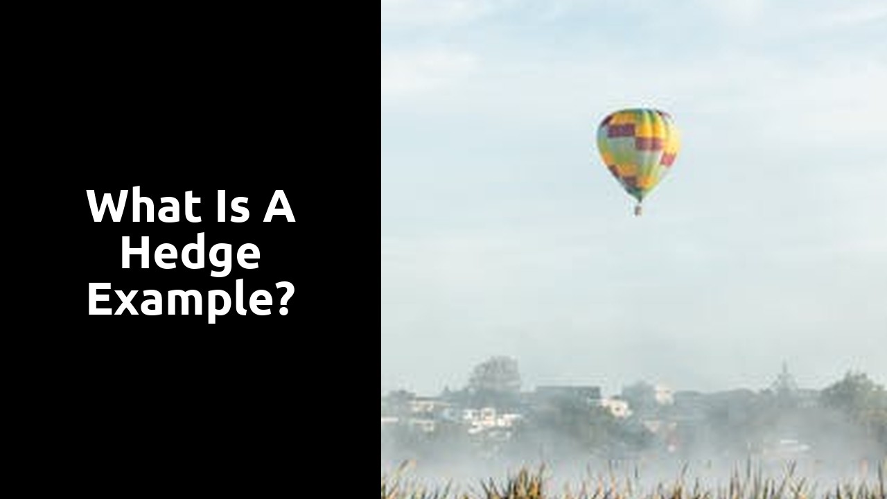 What is a hedge example?