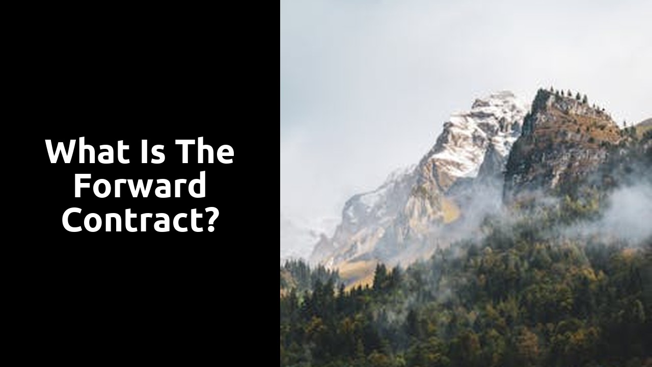What is the forward contract?